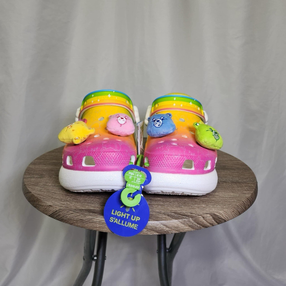 CROCS X Care Bears Collaboration Crush Clog Light On Platform Multicolor M6 W8 - Picture 3 of 10
